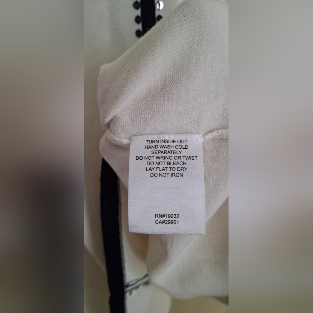 Alfred Dunner White Top with Black Trim Rayon/ Nylos XL Formal Party Church - Picture 9 of 10